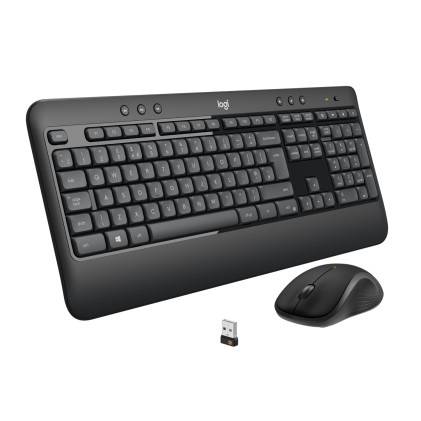 Logitech 920-008685 tastiera Mouse incluso Universale RF Wireless QWERTY US International Nero