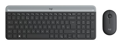Logitech Slim MK470 tastiera Mouse incluso Universale RF Wireless QWERTZ Tedesco Grafite