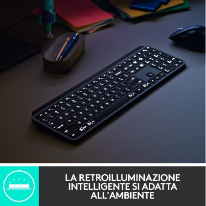 Logitech Tastiera Wireless Bluetooth Mx Keys Usb Ita
