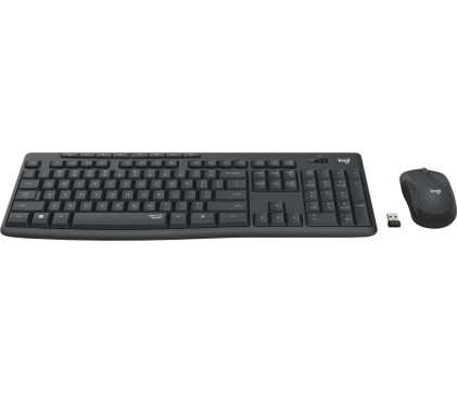 Logitech MK295 Silent Wireless Combo tastiera Mouse incluso USB QWERTY Spagnolo Grafite