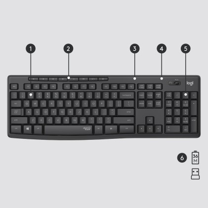 Logitech Bundle Mouse + Tastiera Wireless Combo Mk295