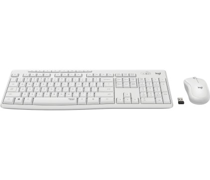 Logitech MK295 Silent Wireless Combo tastiera Mouse incluso USB QWERTY Spagnolo Bianco