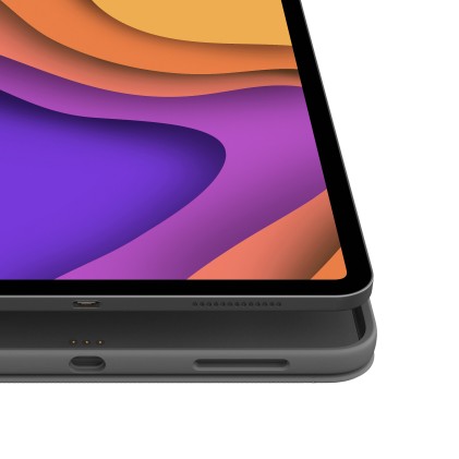 Custodia Logitech Folio Touch con tastiera wireless retroilluminata per iPad Air 4a generazione - Trackpad - Digitazione comoda - Angolo regolabile - Colore grigio