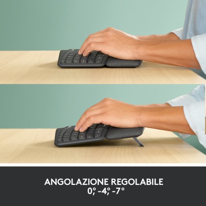 Tastiera Computer Logitech 920-010106 Ergo Wireless Split K860 Black