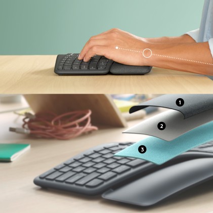 Logitech Tastiera wireless Logitech Ergo K860 graphite (920-010108)