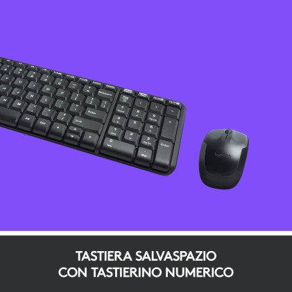 Kit Tastiera E Mouse Wireless Mk220 Logitech