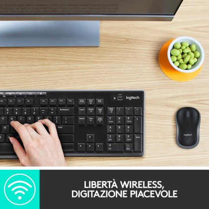 Kit Tastiera E Mouse Wireless Mk270 Nera Usb