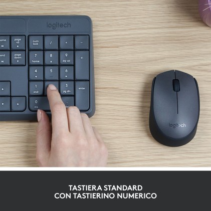 Tastiera E Mouse Logitech Wireless Combo Mk235