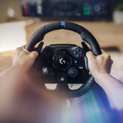 Logitech G G923 Nero USB 2.0 Sterzo + Pedali Analogico/Digitale PC, Xbox One, Xbox Series S, Xbox Series X