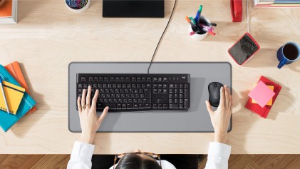 Logitech 956-000052 Studio Series Tappetino per Scrivania Grigio Medio
