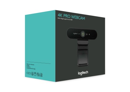 ORIGINALE Logitech Accessori per computer 960-001106 HD Webcam 4K Ultra Webcam professionale Logitech, 4K Ultra HD 4096x 2160 pixel, zoom digitale 5x, due microfoni omnidirezionali integrati con riduzione dell&#39;eco e del rumore