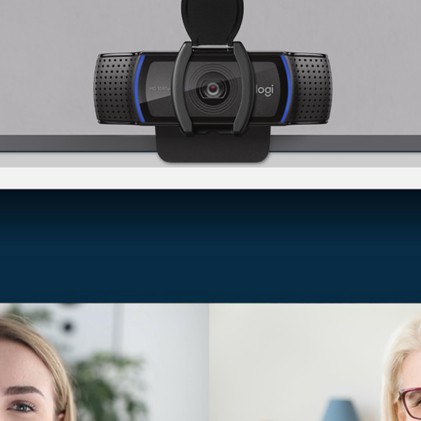 Logitech C920S HD Pro Webcam, Videochiamata Full HD 1080p/30fps, Audio Stereo ‎Chiaro, ‎Correzione Luce HD, Privacy Shutter, Per Skype, Zoom, FaceTime, Hangouts, ‎‎PC/Mac/Laptop/Tablet/XBox‎, Nero