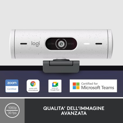 Logitech Brio 500 Full HD webcam 4 MP 1920 x 1080 Pixel USB Bianco