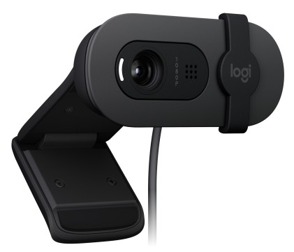 Logitech BRIO 100 Webcam 1920 x 1080, 30 fps, 2 MP, dFoV 58&deg;, USB A, 1.5 m, 72.91 x 66.64 x 31.91 mm, 75 g, Grafite