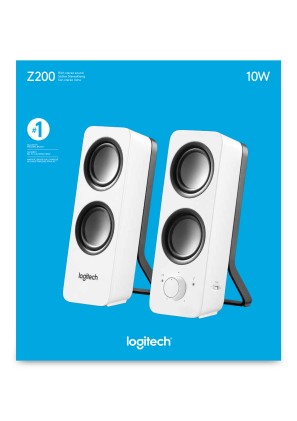 Logitech Z200 Rich Stereo Sound Bianco Cablato 10 W