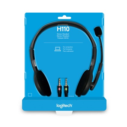 Logitech Cuffie Con Microfono H110, Jack 3.5Mm