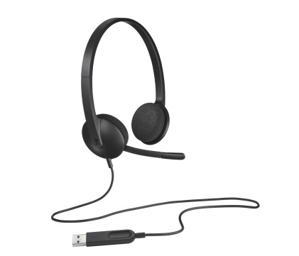 Logitech 981-000475 cuffia e auricolare Cablato A Padiglione Ufficio USB tipo A Nero