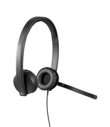 Logitech USB Headset H570e Stereo Auricolare Cablato A Padiglione Ufficio Nero