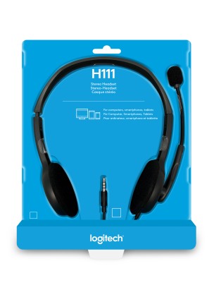 Logitech H111 Cuffia Padiglione auricolare Grigio Connettore 3.5 mm