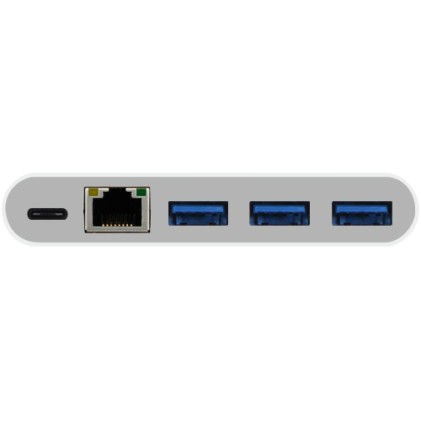 Hub Macally Usb-C A 3P Usba+Usbc+Rj 45