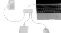 Hub Macally Usb-C A 4P Usba+Usbc 