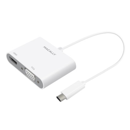 Adattatore Usb-C To Vga+Hdmi 4K Type C Macally
