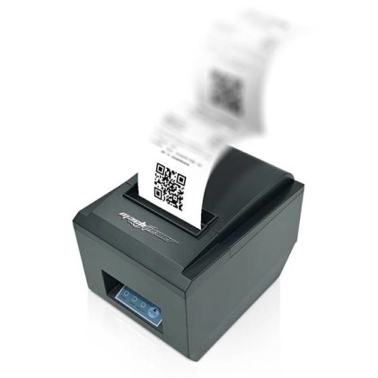 Machpower Stampante Termica Pos 80Mm 300Mm/S, Usb/Rs232/Lan, 1D/2D