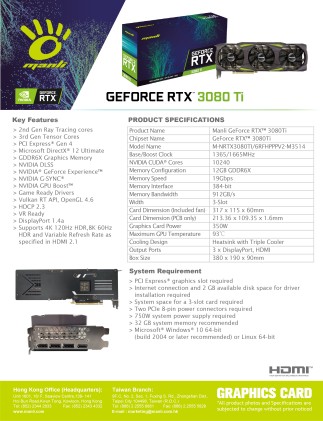 VGA Man GeForce RTX 3080Ti 12GB Triple Fan