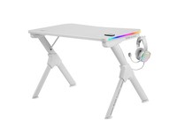 Marsgaming Gaming Desk Mgd Rgb Bianca Argb 3D Carbonio Gestione Cavi