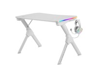 Marsgaming Gaming Desk Mgd Rgb Bianca Argb 3D Carbonio Gestione Cavi