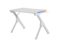 Marsgaming Gaming Desk Mgd Rgb Bianca Argb 3D Carbonio Gestione Cavi