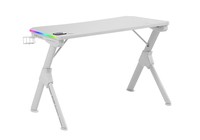 Marsgaming Gaming Desk Mgd Rgb Bianca Argb 3D Carbonio Gestione Cavi