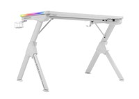 Marsgaming Gaming Desk Mgd Rgb Bianca Argb 3D Carbonio Gestione Cavi