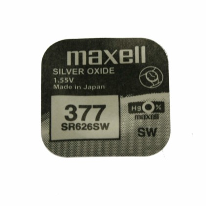 Confezione da 10 batterie all'ossido d'argento Maxell 377 da 1,55 V - SR0626SW