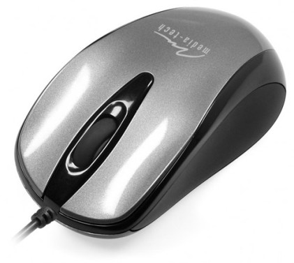 MEDIATECH MT1091S PLANO - Optical mouse 800 cpi, 3 buttons + scrolling wheel, USB interface