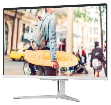 MEDION AKOYA E23301 AMD Athlon 300U 60,5 cm (23.8") 1920 x 1080 Pixel PC All-in-one 8 GB DDR4-SDRAM 256 GB SSD Windows 11 Home Wi-Fi 5 (802.11ac) Argento