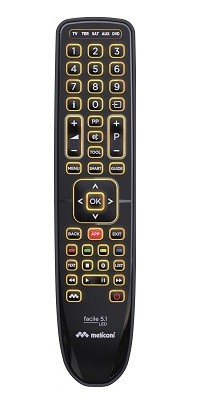 Telecomando Tv Meliconi Facile 5.1 Led Nero