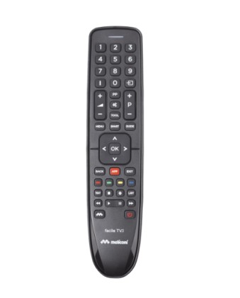 Telecomando Tv Meliconi 806070 Gumbody Facile Tv.1 Nero