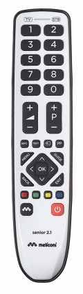 Telecomando Tv Meliconi 806169 Senior 2.1 Grigio