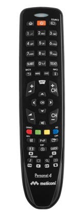 Telecomando Tv Meliconi 806270 Gumbody Personal 4 Per Philips Black