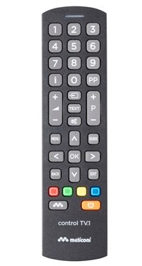 Telecomando Tv Meliconi 808034 Control Tv.1 Universale Per Tv Black