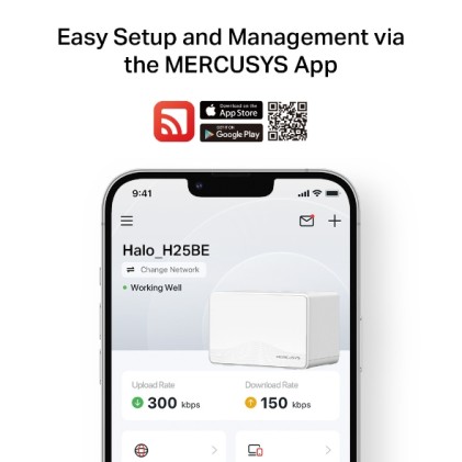 Mercusys Halo H25BE Dual-band (2.4 GHz/5 GHz) Wi-Fi 7 (802.11be) Bianco 3 Interno