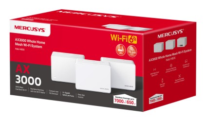 Mercusys Halo H80X (3-pack) Dual-band (2.4 GHz/5 GHz) Wi-Fi 6 (802.11ax) Bianco Interno