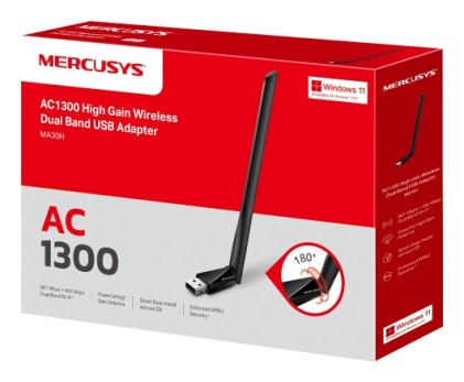 Mercusys MA30H scheda di rete e adattatore WLAN 1300 Mbit/s