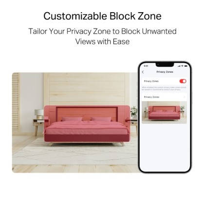 Telecamera di sicurezza IP WiFi Mercusys MC210 FullHD 1080p - Visione notturna - Rilevamento del movimento - Vista panoramica a 360&deg; - Controllo vocale