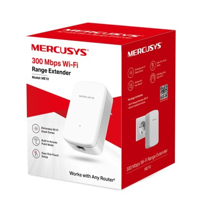 Mercusys ME10 moltiplicatore di rete Ripetitore di rete Bianco 10, 100 Mbit/s