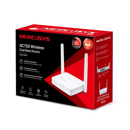 Router Ac750 Wireless Dual Wifi5 300Mbps Porte 1Wan +2 Lan 10/100
