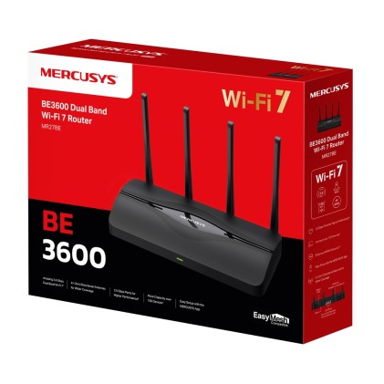 Mercusys MR27BE router wireless 2.5 Gigabit Ethernet Dual-band (2.4 GHz/5 GHz) Nero