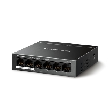 Mercusys MS106LP switch di rete Gestito Fast Ethernet (10/100) Supporto Power over Ethernet (PoE) Nero