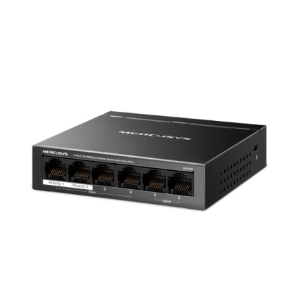 Switch Desktop Ms106P  Poe 6P Gigabit Rj45 4Poe+ Fino 65W